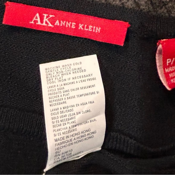 Anne Klein boat neck open split sleeve lightweight sweater Petite 8 vintage - Picture 13 of 15